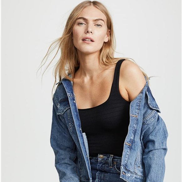 Free People Tops - Nwt! FREE PEOPLE Black Square One Seamless Cami